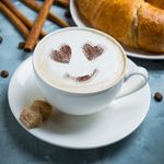 Casa si Gradina - Decoratiuni - DIY - Sabloane decorative pereti - Set 14 sabloane decorare cafea 14 si 7 cm 0.5mm Emoji-uri model MXSP7343 - Infinity.ro