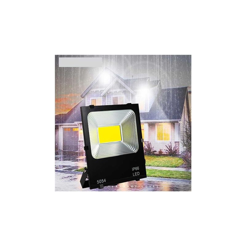 Casa si Gradina - Corpuri si surse de iluminat - Veioze si lampi - Lampi de veghe copii - Proiector LED Exterior Negru, IP66, Rezistent la apa, Aluminiu si sticla de inalta rezistenta, alb natural 6000K - Infinity.ro