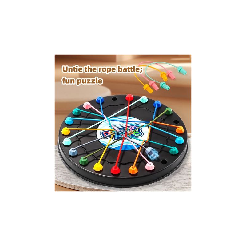 Jucarii, Copii si Bebe - Jucarii si jocuri - Jocuri si puzzle - Puzzle - Puzzle cu Snururi, Dezleaga Nodurile Colorate, Antistres pentru Toata Familia, 24 x 24 cm - Infinity.ro