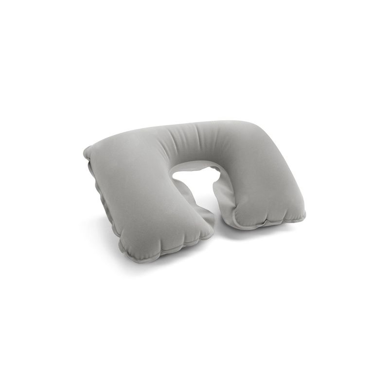 Sport si Outdoor - Articole de voiaj - Accesorii articole de voiaj - Perna de calatorie gonflabila, moale la atingere, masca de dormit, dopuri pentru urechi, cu husa, gri - Infinity.ro