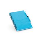 Carti si Birotica - Papetarie - Agende si calendare - Agende si carnete - Notepad cu spirala B6 cu 160 de pagini reciclate liniate, coperta tare si suport pentru pix, 13x18 cm, albastru deschis - Infinity.ro