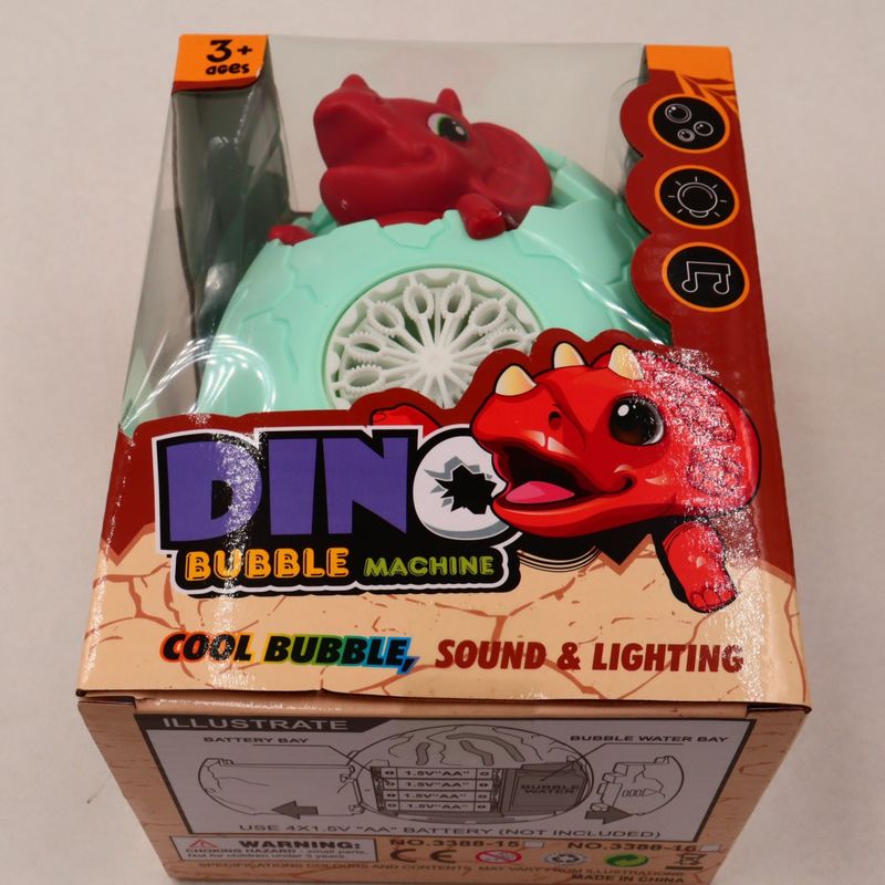 Jucarii, Copii si Bebe - Jucarii si jocuri - Jucarii & jocuri educative - Jucarii interactive - Jucarie Dinozaur Interactiva de Facut Baloane de Sapun, Pentru Copii, Maro, cu Lumini si Sunete 11x 9x13 cm - Infinity.ro