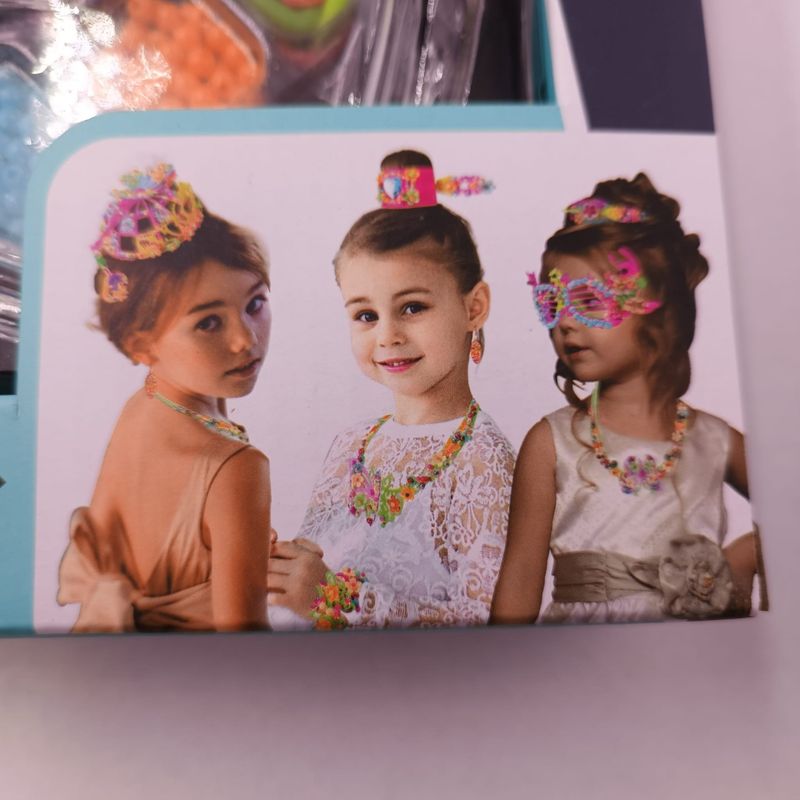 Jucarii, Copii si Bebe - Jucarii si jocuri - Jucarii de rol - Frumusete, bijuterii si accesorii fetite - Jucarie de Facut Bijuterii din Margele Pentru Fetite, Diferite Accesorii, Plastic, Multicolor - Infinity.ro