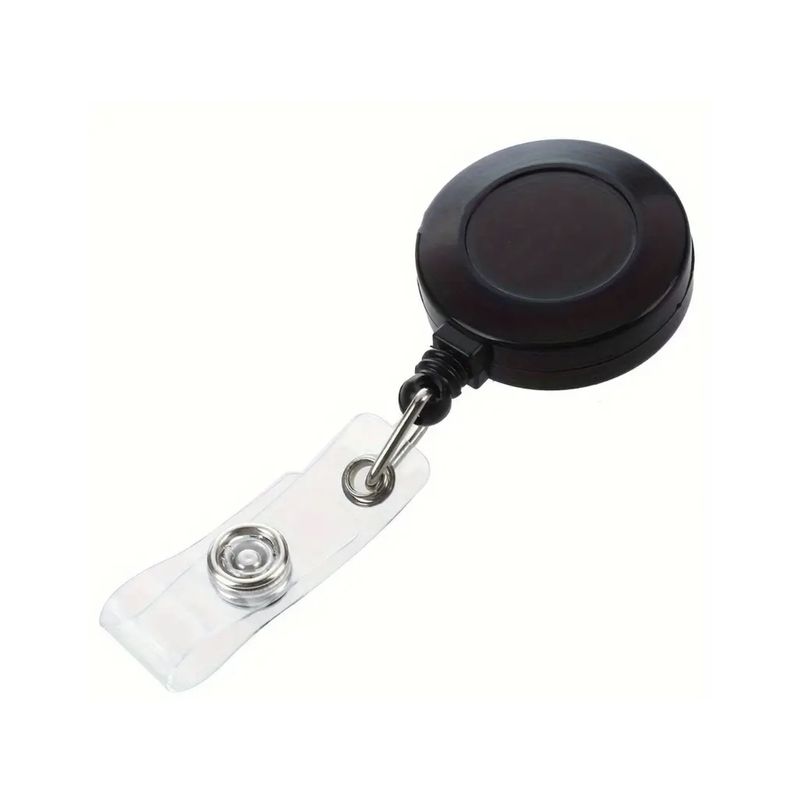 Carti si Birotica - Birotica - Accesorii de birou - Alte accesorii birou - Suport pentru ecuson cu clip metalic extensibil, pana la 900 mm, clip transparent, negru - Infinity.ro