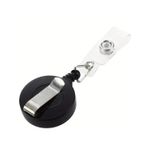 Carti si Birotica - Birotica - Accesorii de birou - Alte accesorii birou - Suport pentru ecuson cu clip metalic extensibil, pana la 900 mm, clip transparent, negru - Infinity.ro
