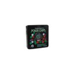 Jucarii, Copii si Bebe - Jucarii si jocuri - Jocuri si puzzle - Jocuri de societate - Poker cu 100 chips poker in cutie metalica, buton dealer, jetoane 4 culori de 1, 5 10 si 25,  2 carti joc - Infinity.ro
