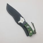 Sport si Outdoor - Camping - Cutite, bricege si accesorii - Cutite si bricege - Cutit Vanatoare cu Busola, Snur, Lama Curbata din Otel, Husa Material Textil, Agatatoare, 31 cm - Infinity.ro