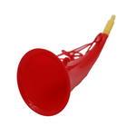 Casa si Gradina - Decoratiuni - Decoratiuni petrecere - Coifuri si suflatori - Goarna Curbata, Vuvuzela, Tip Corn, Pentru Petreceri, Evenimmente, Rosie, Varf Galben, 27 cm - Infinity.ro