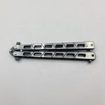 Sport si Outdoor - Camping - Cutite, bricege si accesorii - Cutite si bricege - Cutit Fluture Pentru Antrenament, Desfacator Sticle, Chei Reglabile, Otel, Model Gauri, 23 cm, Argintiu - Infinity.ro