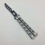 Sport si Outdoor - Camping - Cutite, bricege si accesorii - Cutite si bricege - Cutit Fluture Pentru Antrenament, Desfacator Sticle, Chei Reglabile, Otel, Model Gauri, 23 cm, Argintiu - Infinity.ro