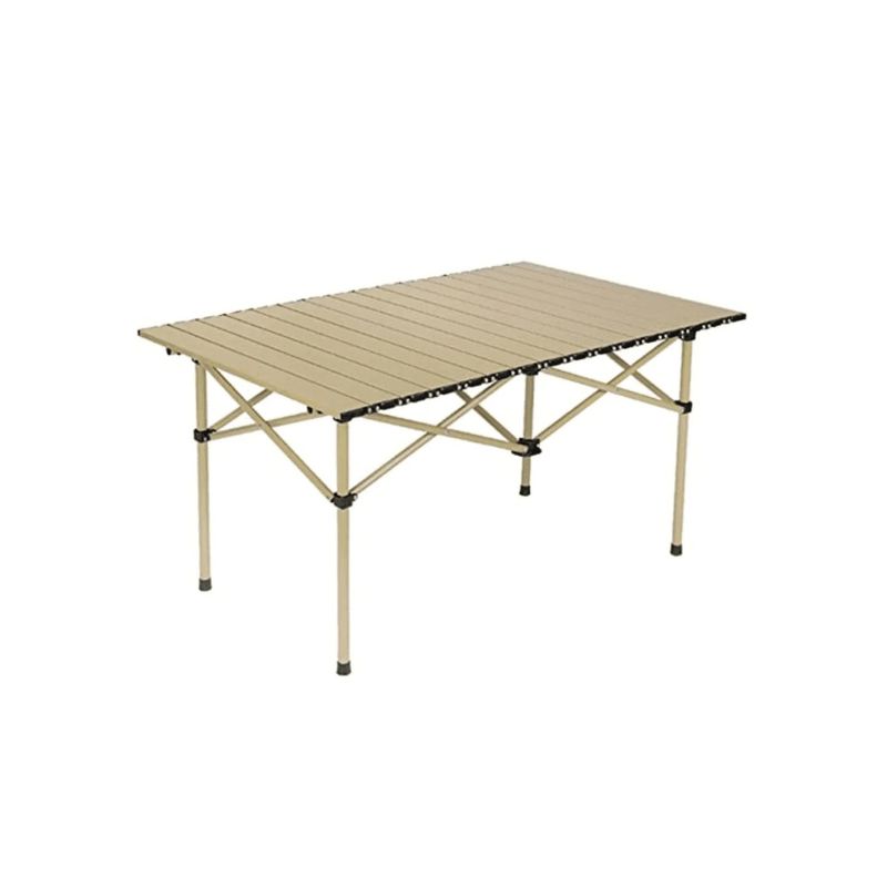 Sport si Outdoor - Camping - Mobilier pentru camping - Mese camping - Masa Pliabila Pentru Camping, Inclusa Geanta de Transport, Aluminiu, Bej, 120 x 55 x 50cm - Infinity.ro