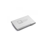 Carti si Birotica - Papetarie - Carti de vizita - Suport carti de vizita aluminiu, gravat, personalizat cu nume sau sigla, 95 x 65 x 7 mm - Infinity.ro