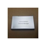 Carti si Birotica - Papetarie - Carti de vizita - Suport carti de vizita aluminiu, gravat, personalizat cu nume sau sigla, 95 x 65 x 7 mm - Infinity.ro