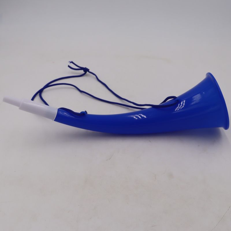 Casa si Gradina - Decoratiuni - Decoratiuni petrecere - Coifuri si suflatori - Goarna Curbata, Vuvuzela, Tip Corn, Pentru Petreceri, Evenimmente, Albastra, Varf Alb, 27 cm - Infinity.ro