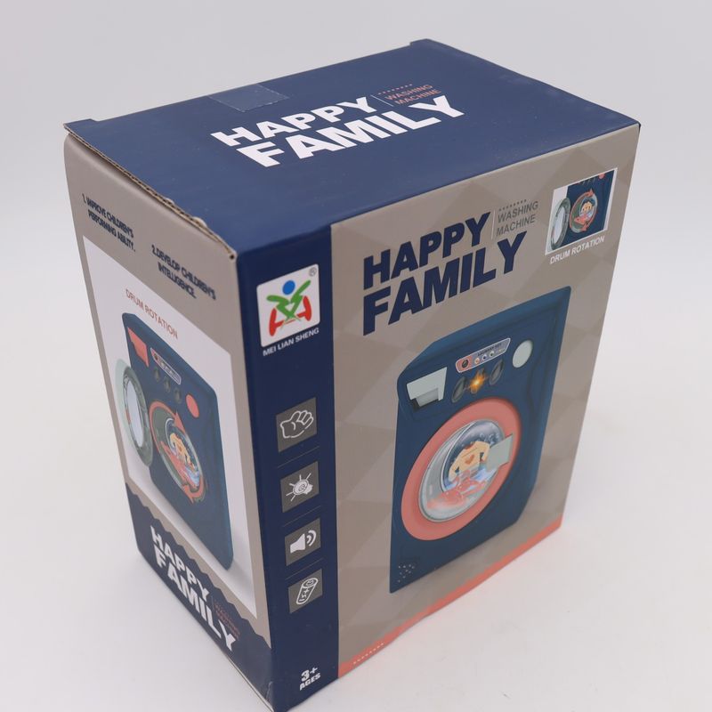 Jucarii, Copii si Bebe - Jucarii si jocuri - Jucarii de rol - Seturi de curatenie copii si accesorii - Masina de spalat de jucarie, 17 x 14x10 cm, albastra, 3 ani+, cu sunet, muzica, rotire cuva - Infinity.ro