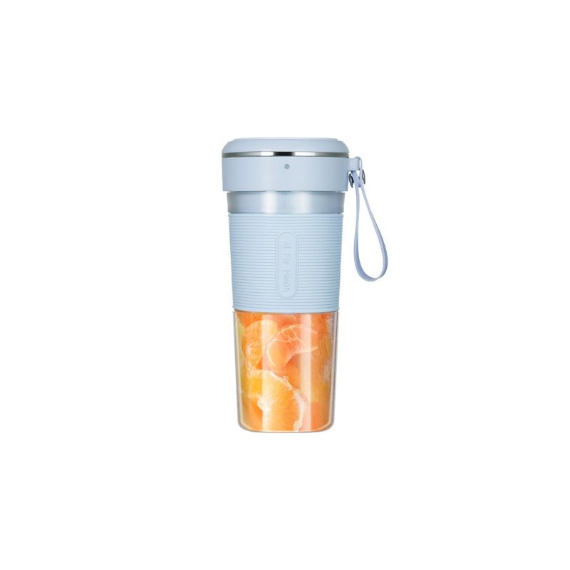 Electronice si Electrocasnice - Electrocasnice bucatarie - Mixere, tocatoare & roboti de bucatarie - Blendere si mini tocatoare - Mini Blender Portabil, Incarcare USB, 4 Lame Din Inox, pentru sucuri de fructe, din ABS, Capacitate 450 ml, 9 x9x19 cm - Infinity.ro