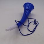 Casa si Gradina - Decoratiuni - Decoratiuni petrecere - Coifuri si suflatori - Goarna Curbata, Vuvuzela, Tip Corn, Pentru Petreceri, Evenimmente, Albastra, Varf Alb, 27 cm - Infinity.ro
