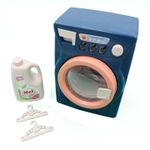 Jucarii, Copii si Bebe - Jucarii si jocuri - Jucarii de rol - Seturi de curatenie copii si accesorii - Masina de spalat de jucarie, 17 x 14x10 cm, albastra, 3 ani+, cu sunet, muzica, rotire cuva - Infinity.ro