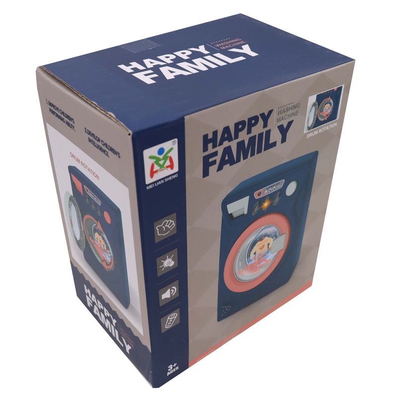 Jucarii, Copii si Bebe - Jucarii si jocuri - Jucarii de rol - Seturi de curatenie copii si accesorii - Masina de spalat de jucarie, 17 x 14x10 cm, albastra, 3 ani+, cu sunet, muzica, rotire cuva - Infinity.ro