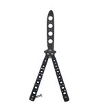 Sport si Outdoor - Camping - Cutite, bricege si accesorii - Cutite si bricege - Cutit fluture Butterfly, Balisong  22.50 cm, negru,  fara tais, de antrenament, model simplu - Infinity.ro