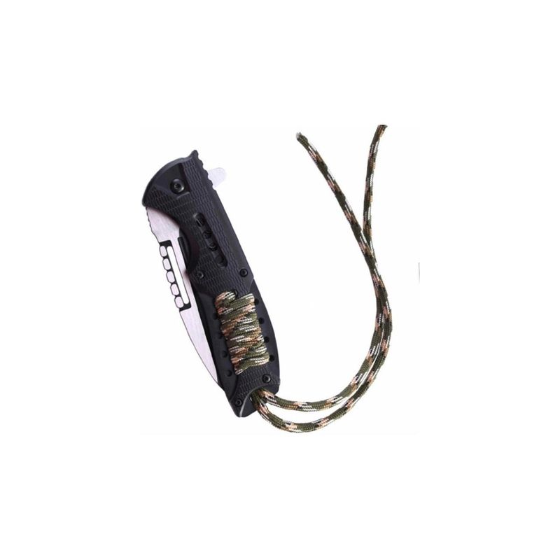 Sport si Outdoor - Camping - Cutite, bricege si accesorii - Cutite si bricege - Cutit briceag, model Military Commando Style, cu sistem de blocare lama si suport de prindere la centura, 21.5 cm - Infinity.ro