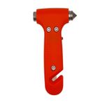 Casa si Gradina - Constructii - Scule de mana si unelte - Ciocane si dalti - Ciocan de urgenta 3 in 1 din plastic rosu  ABS, cu taietor pentru centura de siguranta si lanterna, - Infinity.ro