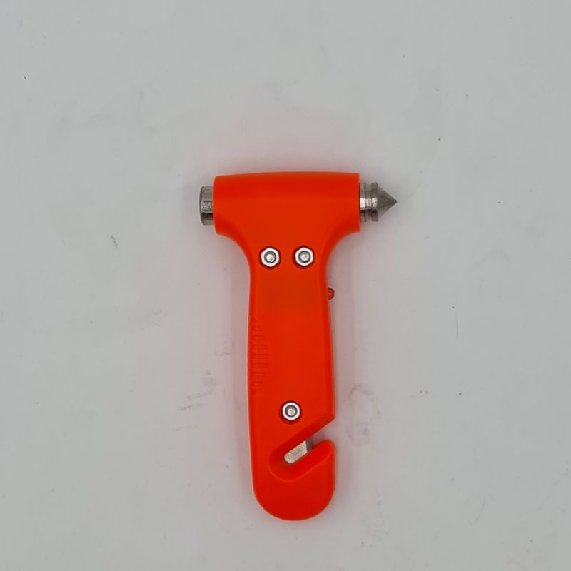Casa si Gradina - Constructii - Scule de mana si unelte - Ciocane si dalti - Ciocan de urgenta 3 in 1 din plastic rosu  ABS, cu taietor pentru centura de siguranta si lanterna, - Infinity.ro