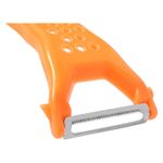 Casa si Gradina - Bucatarie si vesela - Ustensile bucatarie - Razatori si curatatoare - Set 2 curatatoare dubla, Legume si Fructe, din Plastic, Agatatoare, Verde/Portocaliu, 18 cm - Infinity.ro