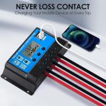 Casa si Gradina - Electrice - Panouri solare si accesorii - Componente panouri solare - Controler incarcare solara 30A , pentru Panou Fotovoltaic, 12V-24V, 2 x USB, display LCD, controller solar - Infinity.ro
