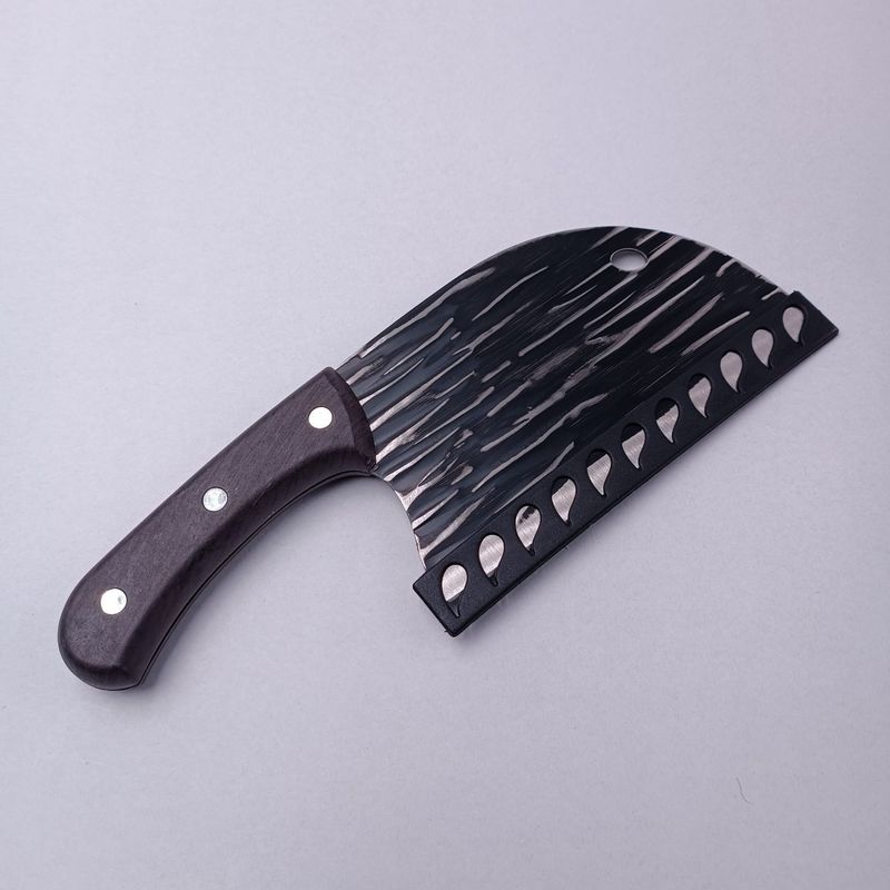 Casa si Gradina - Bucatarie si vesela - Vesela si tacamuri - Cutite si seturi de cutite - Cutit Tip Satar, Universal, Lama Forjata, Curbat, Maner Nituit, Protectie Lama, Agatatoare, 26 cm - Infinity.ro