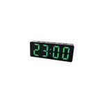 Casa si Gradina - Decoratiuni - Ceasuri - Ceas De Birou, Tip Masa, Afisare Temperatura, Alarma, Alimentare USB, Cu Led Verde, 16 X 6 Cm - Infinity.ro