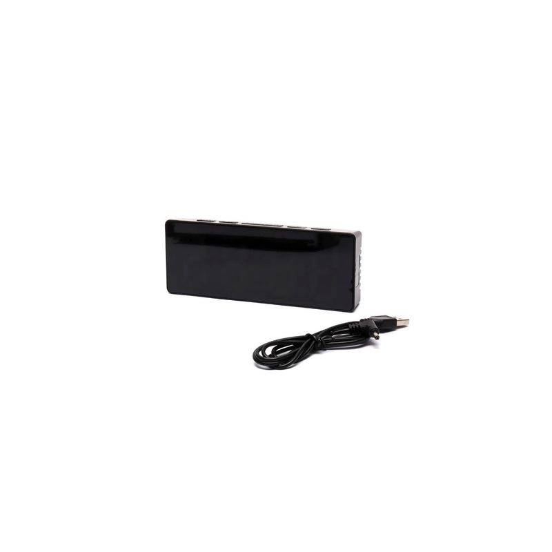 Casa si Gradina - Decoratiuni - Ceasuri - Ceas De Birou, Tip Masa, Afisare Temperatura, Alarma, Alimentare USB, Cu Led Verde, 16 X 6 Cm - Infinity.ro