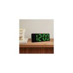 Casa si Gradina - Decoratiuni - Ceasuri - Ceas De Birou, Tip Masa, Afisare Temperatura, Alarma, Alimentare USB, Cu Led Verde, 16 X 6 Cm - Infinity.ro