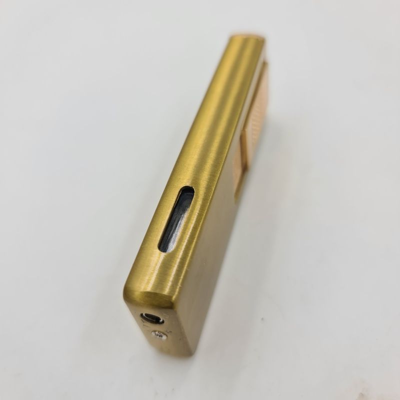 Market - Tutun si tigari - Articole si accesorii tutun - Bricheta Metalica Gravata, Personalizata cu Textul Tau, cu Gaz, Antivant, Reincarcabila, Aurie, Cutie - Infinity.ro