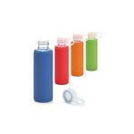 Casa si Gradina - Bucatarie si vesela - Cani si pahare - Sticle - Sticla sport din sticla borosilicata cu capac si protectie siliconica, capacitate 380 ml - Infinity.ro