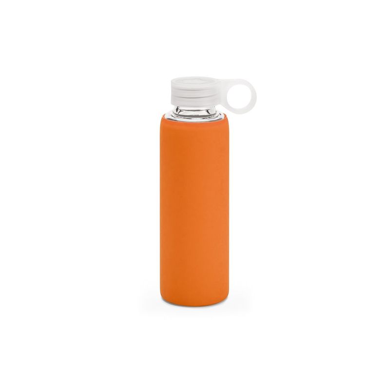 Casa si Gradina - Bucatarie si vesela - Cani si pahare - Sticle - Sticla sport din sticla borosilicata cu capac si protectie siliconica, capacitate 380 ml - Infinity.ro