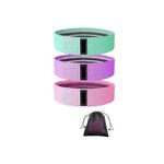 Sport si Outdoor - Fitness - Accesorii fitness - Benzi elastice fitness - Set 3 benzi elastice fitness, Niveluri diferite de rezistenta, Latex natural, 37.5x8 cm, Multicolor - Infinity.ro