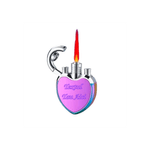 Market - Tutun si tigari - Articole si accesorii tutun - Bricheta Metalica in Forma de Inima, Personalizata cu Textul Tau, Antivant, Reincarcabila cu Gaz, Fade, 6 cm - Infinity.ro