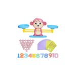 Jucarii, Copii si Bebe - Jucarii si jocuri - Jucarii & jocuri educative - Jucarii interactive - Jucarie Maimuta tip balanta invatam matematica, joc de invatare a numerelor si jucarii educative pentru copii, roz - Infinity.ro