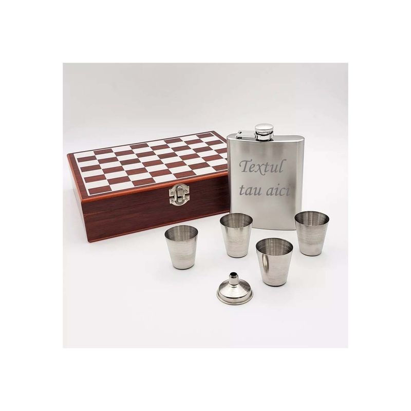 Casa si Gradina - Bucatarie si vesela - Cani si pahare - Sticle - Set Sticla 4 Pahare, Palnie, Sah, Cutie Speciala Tabla De Sah, Piese De Sah, Sticla 8 Oz, Sticla Personalizata - Infinity.ro