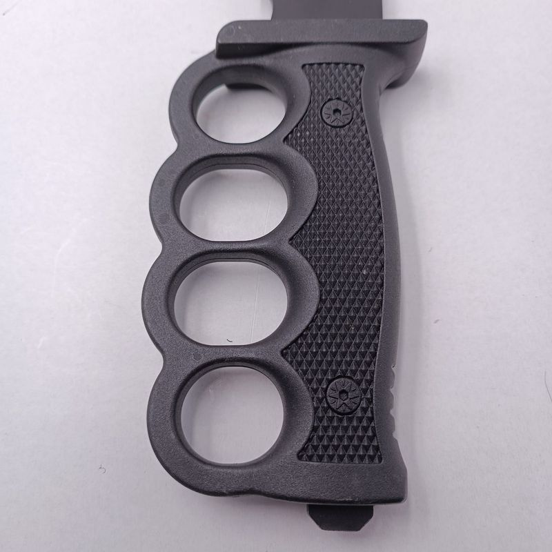 Sport si Outdoor - Camping - Cutite, bricege si accesorii - Cutite si bricege - Cutit Pumnal cu Busola, Fluier, Pila, Prindere Curea, Lama Zimtata, Otel, Teaca, 33 cm, Negru - Infinity.ro