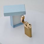 Market - Tutun si tigari - Articole si accesorii tutun - Bricheta metalica cu gaz, antivant, model flip, reincarcabila, aurie, cutie, personalizata - Infinity.ro