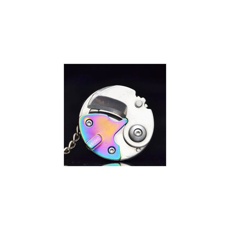 Sport si Outdoor - Camping - Cutite, bricege si accesorii - Cutite si bricege - Cutit mini breloc multifunctional surubelnite din otel inoxidabil cutit pliabil, fade - Infinity.ro