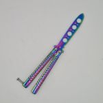 Sport si Outdoor - Camping - Cutite, bricege si accesorii - Cutite si bricege - Cutit fluture Butterfly, Balisong  22 cm, fade, fara tais, de antrenament, model incrucisat - Infinity.ro