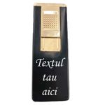 Market - Tutun si tigari - Articole si accesorii tutun - Bricheta Metalica Gravata, Personalizata cu Textul Tau, cu Gaz, Antivant, Reincarcabila, Neagra, Cutie - Infinity.ro