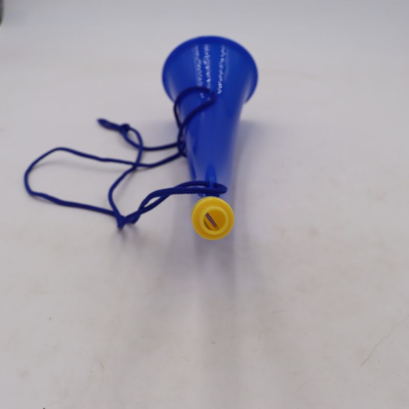 Casa si Gradina - Decoratiuni - Decoratiuni petrecere - Coifuri si suflatori - Goarna Curbata, Vuvuzela, Tip Corn, Pentru Petreceri, Evenimmente, Albastra, Varf Galben, 27 cm - Infinity.ro