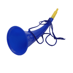 Casa si Gradina - Decoratiuni - Decoratiuni petrecere - Coifuri si suflatori - Goarna Curbata, Vuvuzela, Tip Corn, Pentru Petreceri, Evenimmente, Albastra, Varf Galben, 27 cm - Infinity.ro