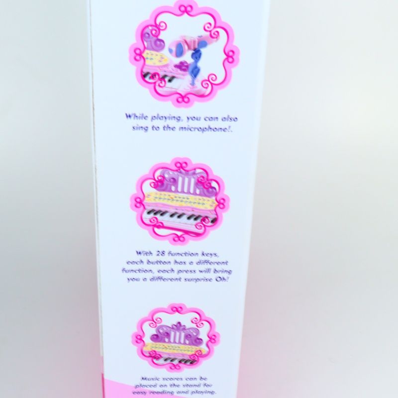 Jucarii, Copii si Bebe - Jucarii si jocuri - Jucarii de rol - Instrumente muzicale de jucarie - Pian de Jucarie, MP3, Lumini, Functie Touch, Karaoke, Cablu Incarcare, Scaun, 50 cm, Multicolor - Infinity.ro