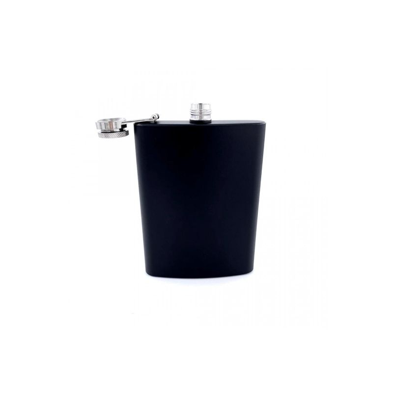 Casa si Gradina - Bucatarie si vesela - Cani si pahare - Sticle - Plosca otel inoxidabil 9oz 270 ml pentru bauturi fine. negru. personalizata cu textul tau - Infinity.ro