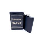Casa si Gradina - Bucatarie si vesela - Cani si pahare - Sticle - Plosca otel inoxidabil 9oz 270 ml pentru bauturi fine. negru. personalizata cu textul tau - Infinity.ro